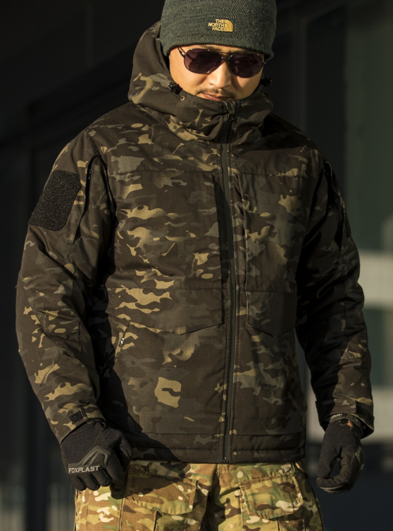 Men's Cotton Jacket With Warm And Reflective Tactics In Winter