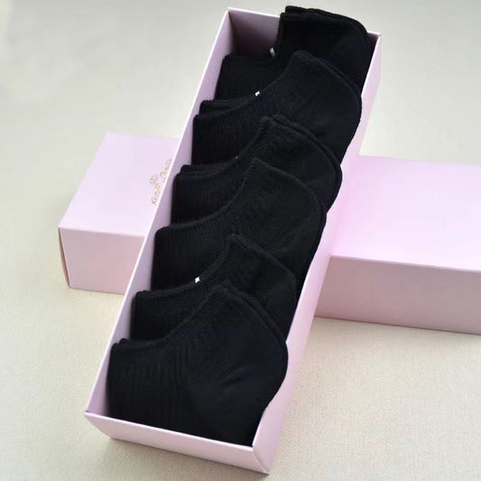 Women's Low-cut Athletic Socks Sweat-absorbent Short Waist Female Cotton Socks