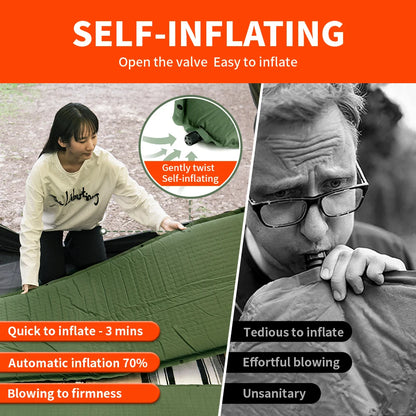 Naturehike Self-inflating Mattress D03 Inflatable Mattress 5CM Air Mattress Tourist Foam Sleeping Mat Camping Mat Tent Mattress