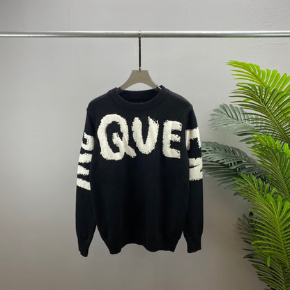 Long Sleeve Wool Sweater Letter Print Tops Knitwear