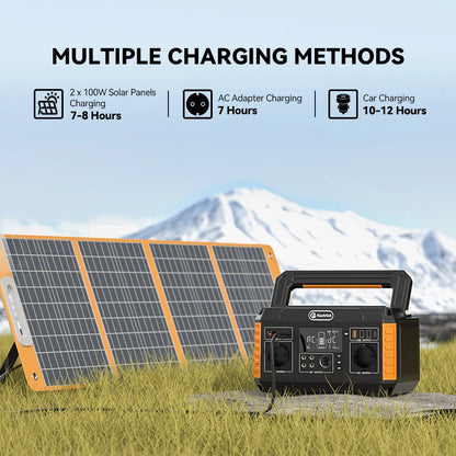 FF FlashFish Power Station 560W Portable Solar Generator 230V Pure Sine Wave AC Outlets 520Wh Lithium Batteries for Solar Panel