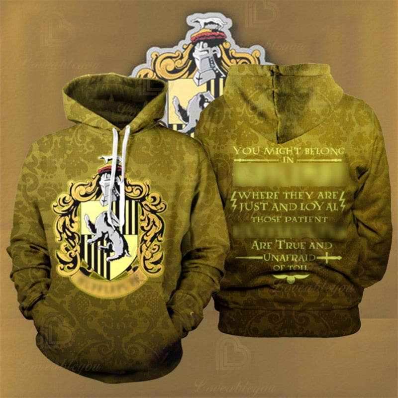 Wizardry Hero Lion Printed Adult Sweatshirts Magic fans Unisex Hoodies