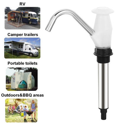 New Arrival Caravan Sink Water Hand Pump Tap 32mm Black Alloy Camping Trailer Motorhome Faucet RV Parts Accessories