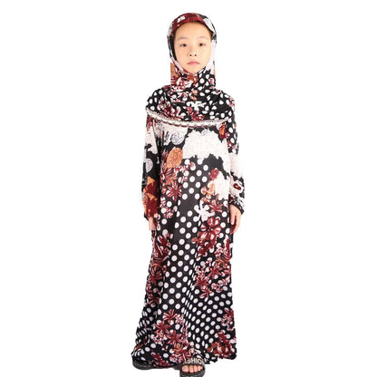 Islamic Clothing Girls Abaya for Children Child Hijab Muslim Prayer Dress for Kids Kaftans Ropa Arabe Mujer Ramadan Robe Dubai