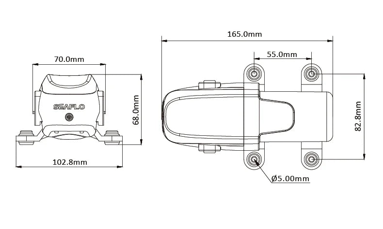 40PSI 12V Marine Water Pump Diaphragm Self Priming Pump Boat Accessories Showers Toilets Water Transfer Motor for RV Caravan