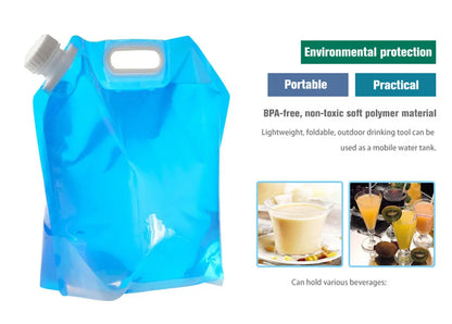 5L/10L Big Capacity Outdoor Water Bag Foldable Portable Water Container Environment Cleaning Water Tank for Drinking Camping BBQ