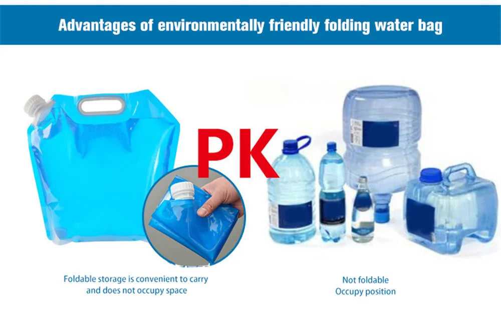 5L/10L Big Capacity Outdoor Water Bag Foldable Portable Water Container Environment Cleaning Water Tank for Drinking Camping BBQ