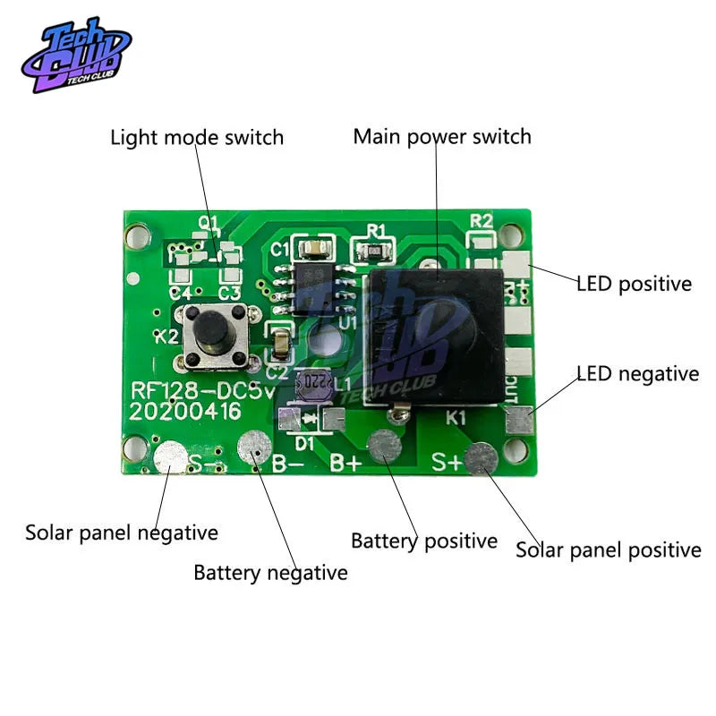 1.2V Solar Lamp Board Panel Control Sensor Solar String Light Controller Circuit Switch Module DIY Kits 8 Kinds Light Mode