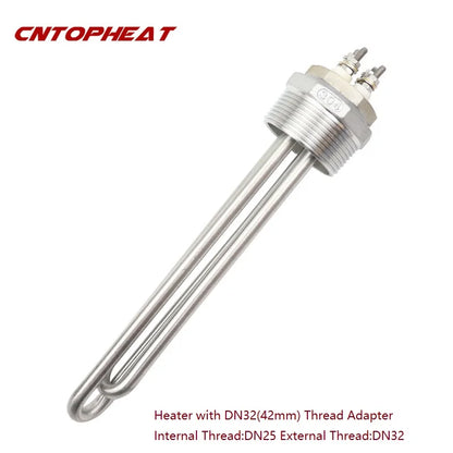 12v Heating Element Water Heater Camper 300w/400w/600w with DN25 to DN32/DN40 Thread Adapter