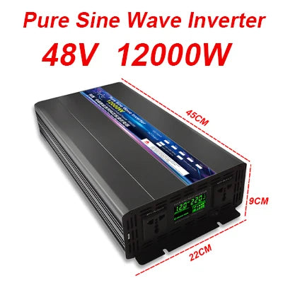 Pure Sine Wave Inverter DC 12V 24V 220V 4000W 5000W 8000W 10000W Inversor Voltage Converter 12 220 Power Car Solar Inverter LCD