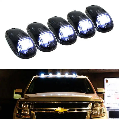 New Smoked 5 Pcs 12 LED Vehicle Car Cab Roof Running Marker Lights for Truck SUV Off Road Set Bulb Lamp Car Styling