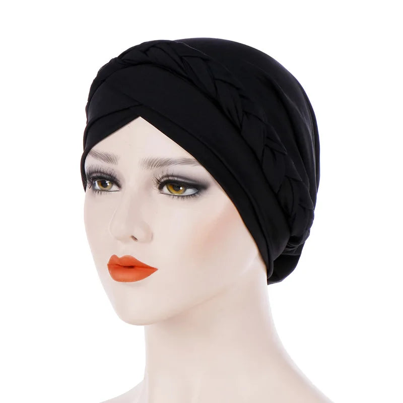 Head Scarf for Muslim Women Solid Cotton Turban Bonnet Hijab Caps White Pearl Inner Hijabs Femme Musulman Arab Wrap Turbantes