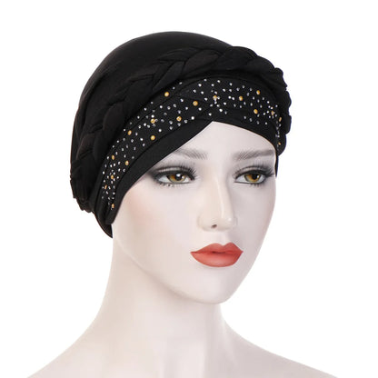 Head Scarf for Muslim Women Solid Cotton Turban Bonnet Hijab Caps White Pearl Inner Hijabs Femme Musulman Arab Wrap Turbantes