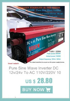 Inverter  12V 24V 48V To AC 220V 8000W 10000W 12000W Pure Sine Wave Solar Power Inverter Transformer Voltage Frequency Converter