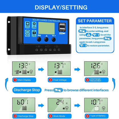 Flexible Solar Panel 300w Fotovoltaic Panel Solar 100w 12V Kit 200w Complete for Charge Battery/Motorhome/Camper Van