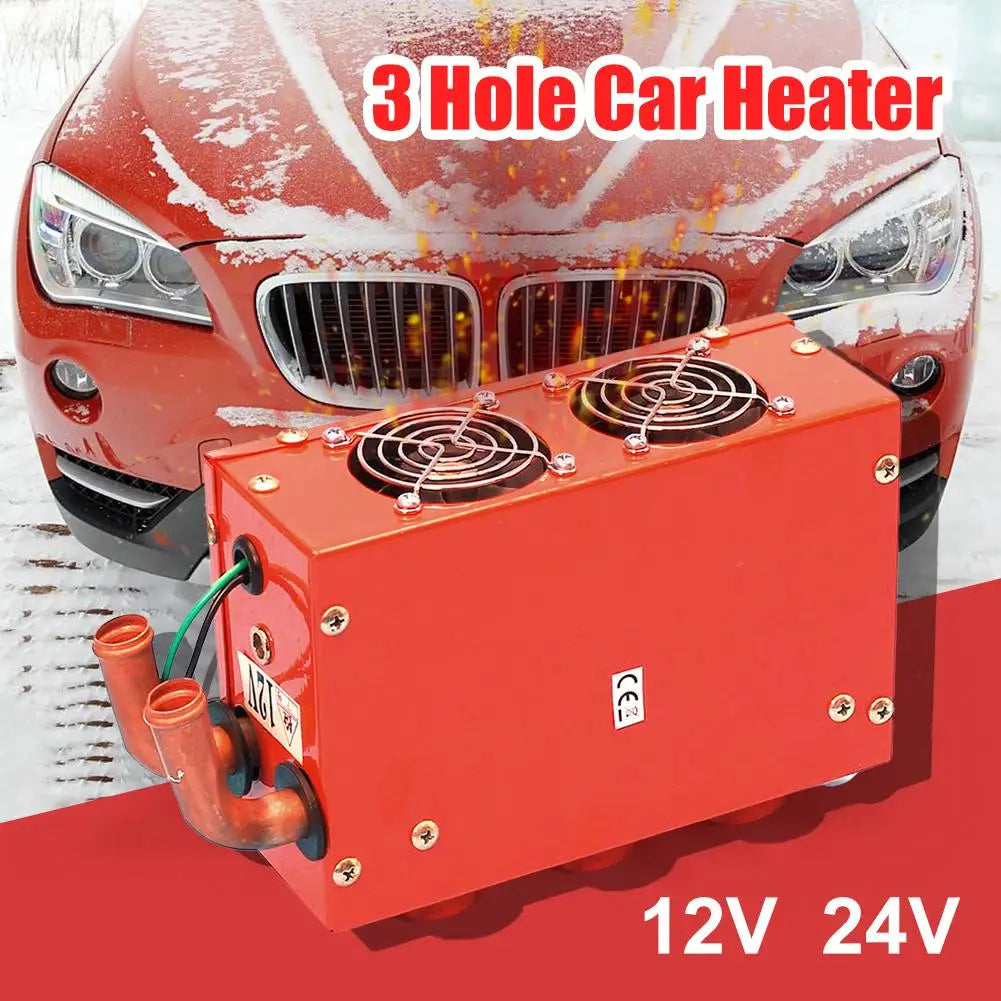 12V 24W Universal Portable Car Heater Auto Van Heating Air Heater Compact Defroster Demister Car Electrical Appliances Red