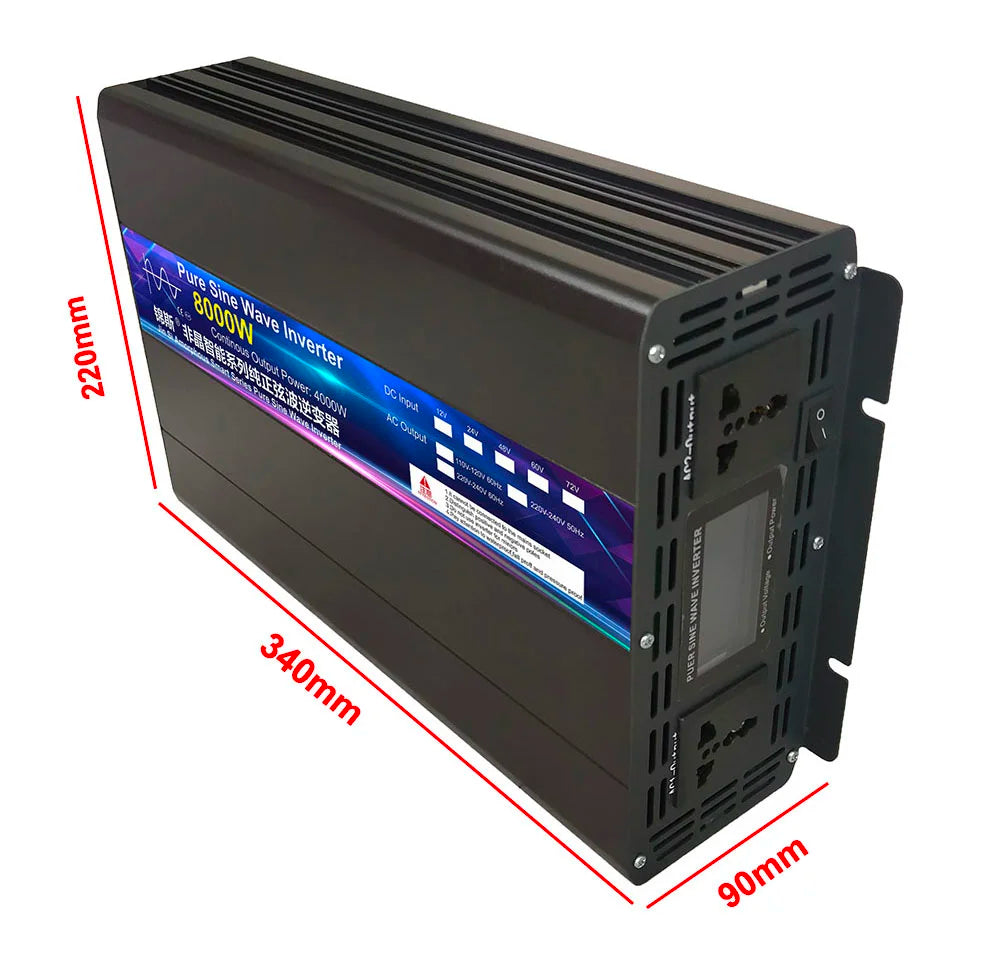 Inverter  12V 24V 48V To AC 220V 8000W 10000W 12000W Pure Sine Wave Solar Power Inverter Transformer Voltage Frequency Converter