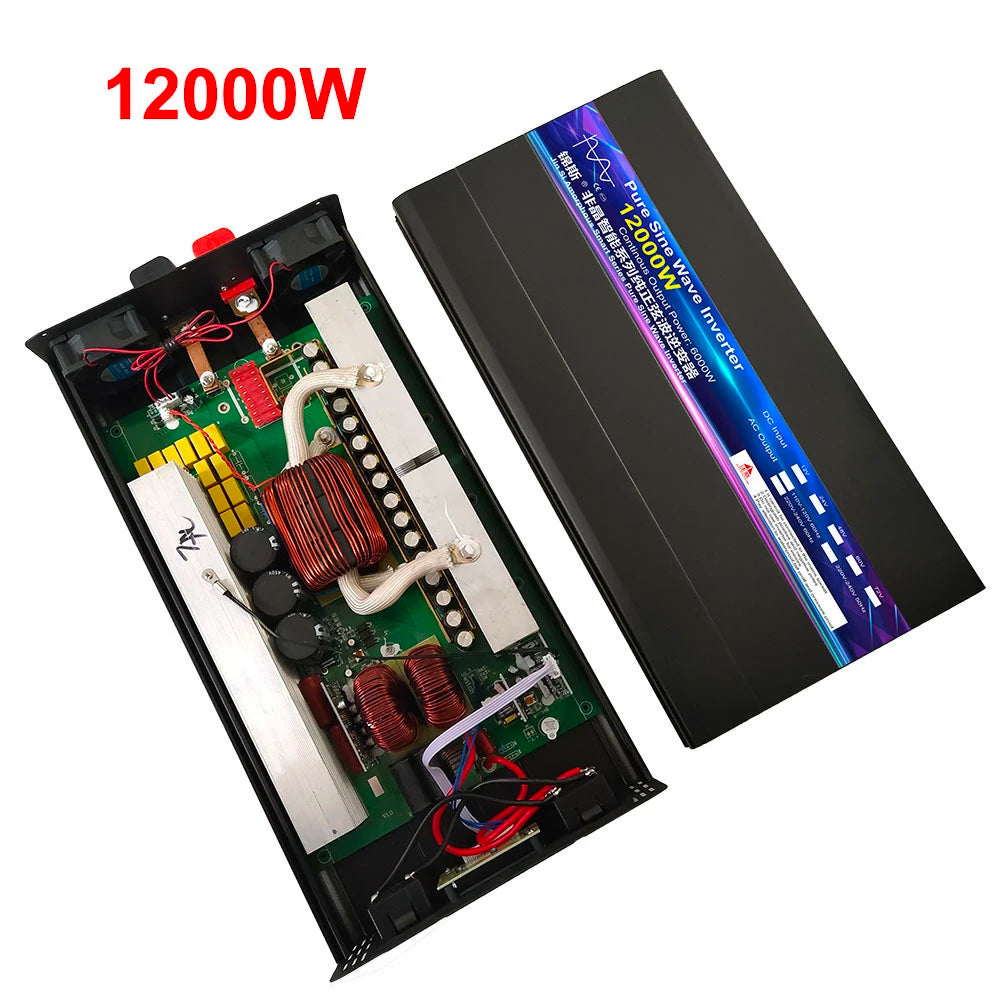 Pure Sine Wave Inverter DC 12V 24V 220V 4000W 5000W 8000W 10000W Inversor Voltage Converter 12 220 Power Car Solar Inverter LCD