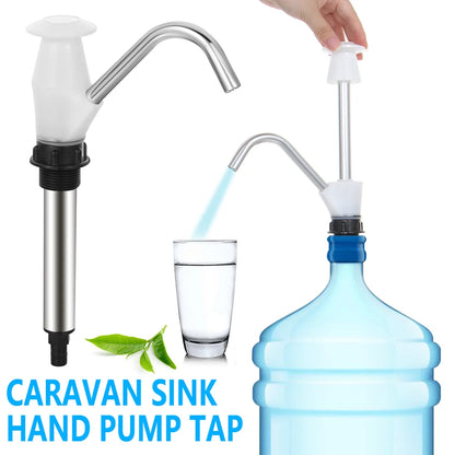 New Arrival Caravan Sink Water Hand Pump Tap 32mm Black Alloy Camping Trailer Motorhome Faucet RV Parts Accessories