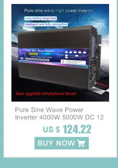 Inverter  12V 24V 48V To AC 220V 8000W 10000W 12000W Pure Sine Wave Solar Power Inverter Transformer Voltage Frequency Converter