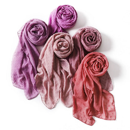 Fashion Scarf Solid Muslim Women's Hijab Scarves Chiffon Hair Ball Turban Ladies Hijabs For Head Female Long Wraps Headscarf