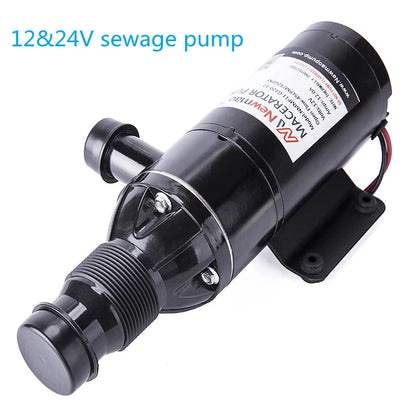 12&24V Self-Priming RV Mount Macerator Waste Water Pump Used In Yacht Boat Marine Motorhome  Trailer Camper Toilet Sewage Pump