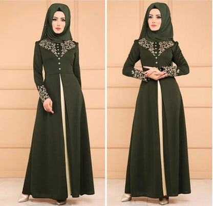 Muslim Dress Womens  Fashion Abaya Dubai  Appliques  Turkey   Women Elegant Long