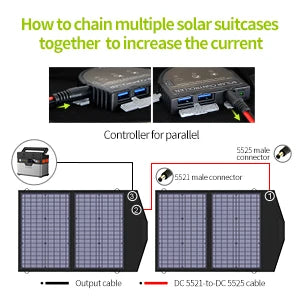 ALLPOWERS 400W / 200W / 140W / 100W / 60W Solar Charger，Portable Waterproof Foldable Solar Panel for Camping RV Garden Roof