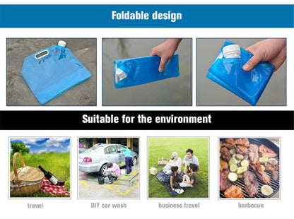 5L/10L Big Capacity Outdoor Water Bag Foldable Portable Water Container Environment Cleaning Water Tank for Drinking Camping BBQ