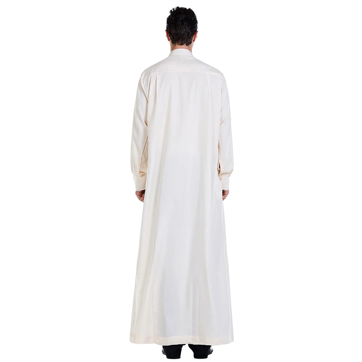 Mens Robe Long Sleeve Saudi Abaya Arabic Thobe Jubba Thoub Dubai Daffah Kaftan Middle East Islam Thawb Jubba Muslim Dress Caftan