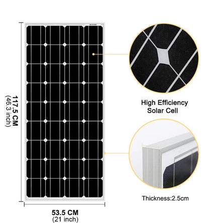 Dokio 18V 100W 200W 400W Rigid Waterproof Solar Panel Set Controller For Home Charge 12V Car Battery Monocrystalline China