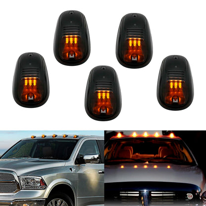 New Smoked 5 Pcs 12 LED Vehicle Car Cab Roof Running Marker Lights for Truck SUV Off Road Set Bulb Lamp Car Styling