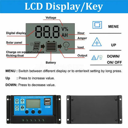 200W Solar Panel Kit 12V Battery Charger Solar Cell with 100A Controller for Caravan Boat Phone Car Charging Solar Power System