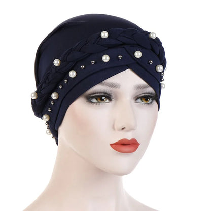 Head Scarf for Muslim Women Solid Cotton Turban Bonnet Hijab Caps White Pearl Inner Hijabs Femme Musulman Arab Wrap Turbantes