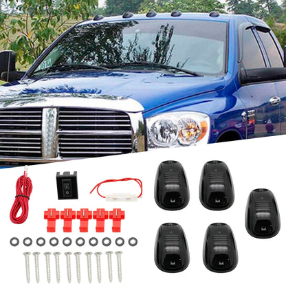 New Smoked 5 Pcs 12 LED Vehicle Car Cab Roof Running Marker Lights for Truck SUV Off Road Set Bulb Lamp Car Styling