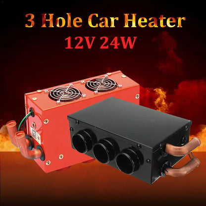 12V 24W Universal Portable Car Heater Auto Van Heating Air Heater Compact Defroster Demister Car Electrical Appliances Red