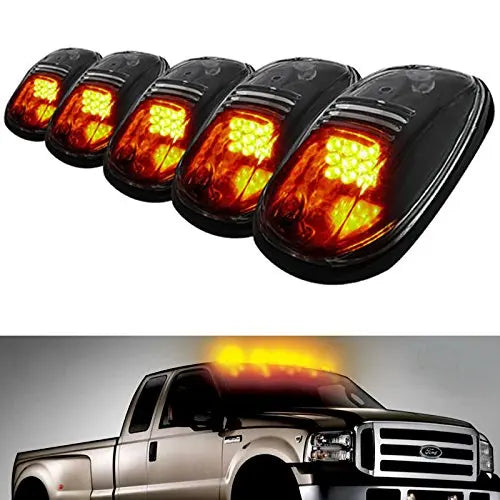 New Smoked 5 Pcs 12 LED Vehicle Car Cab Roof Running Marker Lights for Truck SUV Off Road Set Bulb Lamp Car Styling