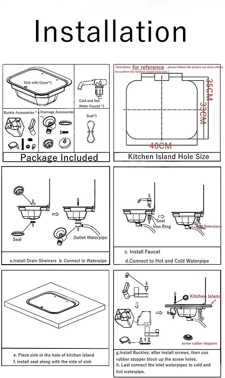 TYTXRV Caravan Accessories RV Sink Stainless Steel Hand Wash Basin Sink with Folded Fauce for RV Caravan Boat Kitchen