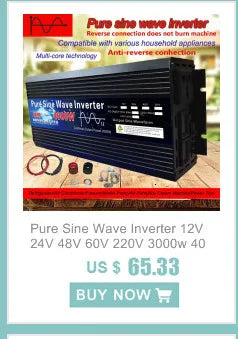 Inverter  12V 24V 48V To AC 220V 8000W 10000W 12000W Pure Sine Wave Solar Power Inverter Transformer Voltage Frequency Converter