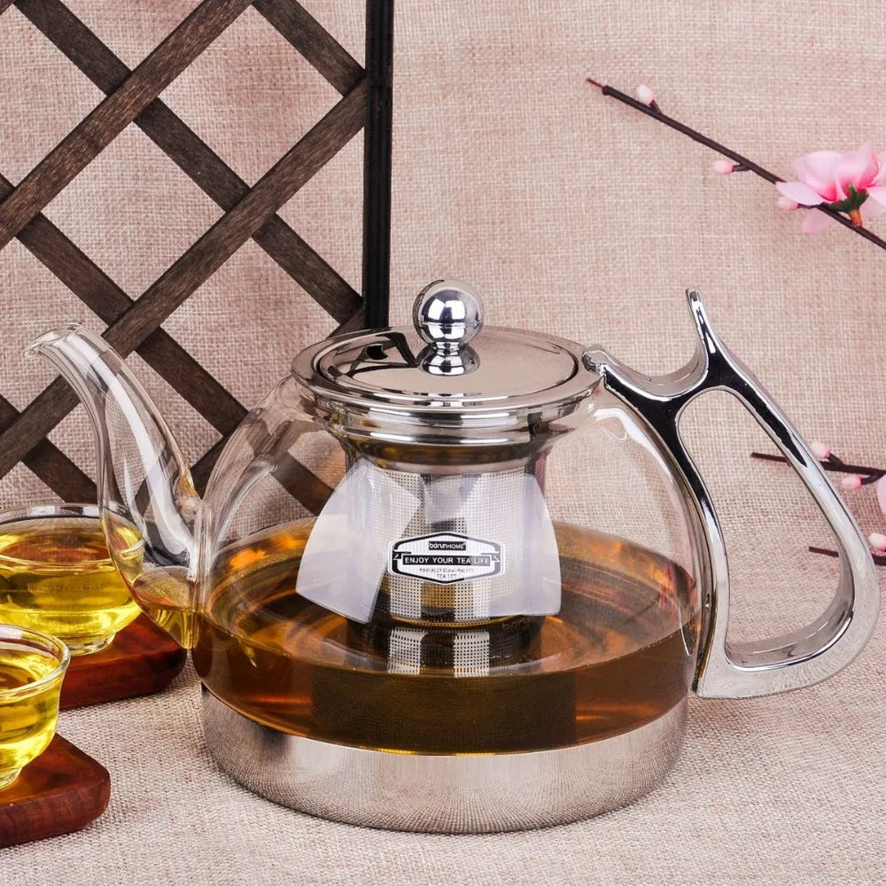 Heat Resistant Glass Teapot Electromagnetic Furnace Multifunctional Teaports Induction Cooker Kettle