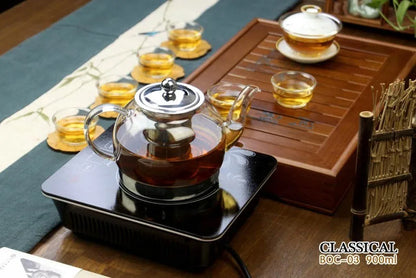 Heat Resistant Glass Teapot Electromagnetic Furnace Multifunctional Teaports Induction Cooker Kettle