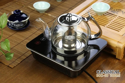 Heat Resistant Glass Teapot Electromagnetic Furnace Multifunctional Teaports Induction Cooker Kettle