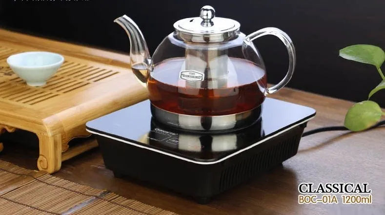 Heat Resistant Glass Teapot Electromagnetic Furnace Multifunctional Teaports Induction Cooker Kettle