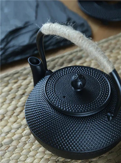 NLSLASI Cast Iron Tea Pot Stainless steel filter Cast Iron Teapot for Boiling Water Oolong Tea Home Induction Cooker Tea Kettle