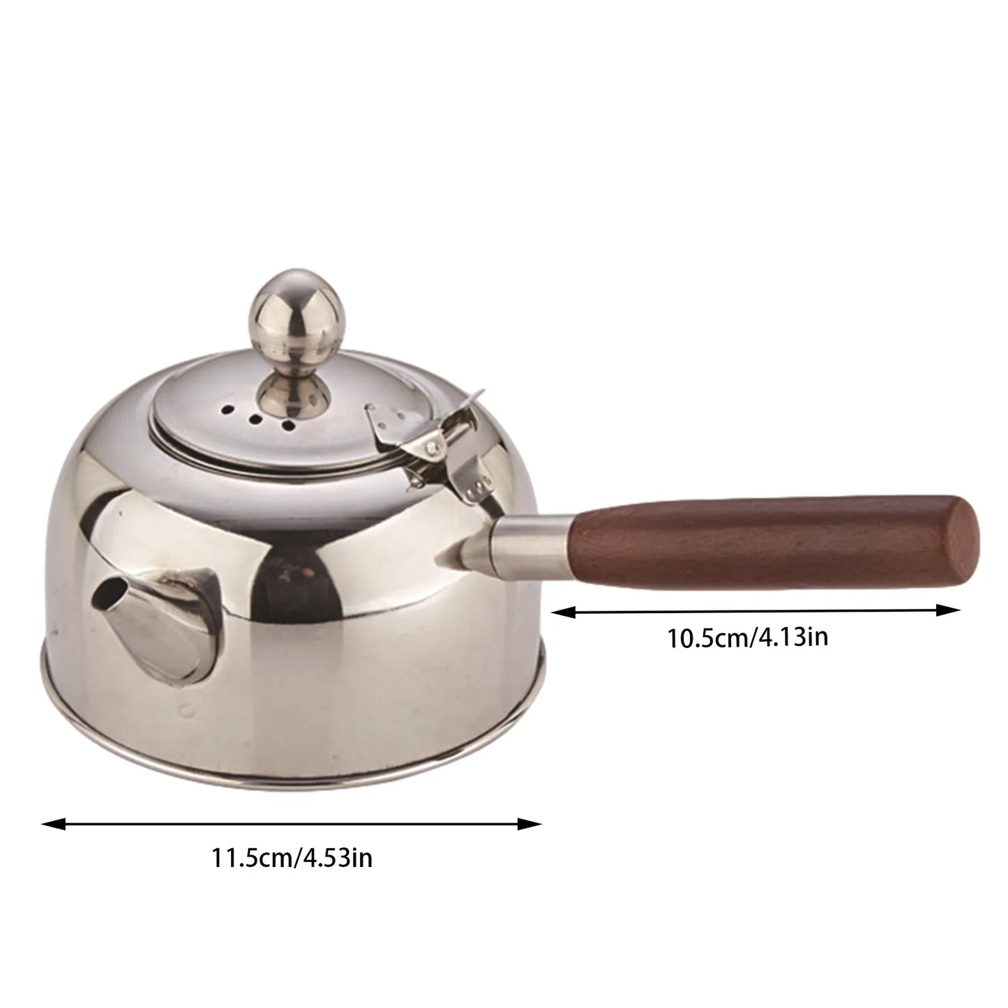 304 Stainless Steel Gongfu Tea Kettle With Induction Cooker Flat Bottom Pot Is Suitable For Brewing Hot Coffee Tea