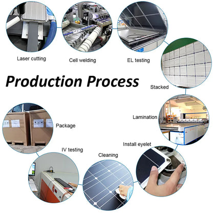 DGSUNLIGHT 100w 200w 12v portable Solar Panel Flexible 18V 800W plate CELLS Monocrystalline silicon