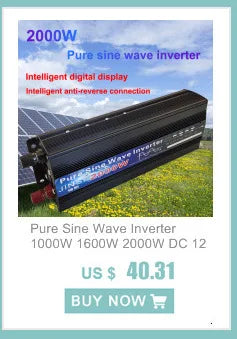 Inverter  12V 24V 48V To AC 220V 8000W 10000W 12000W Pure Sine Wave Solar Power Inverter Transformer Voltage Frequency Converter