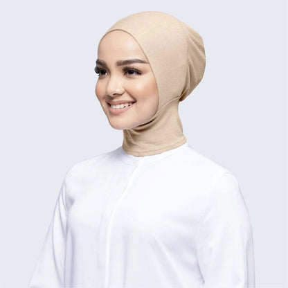 Musilim Women Fashion Elastic Basic Tube Hat Modal Cotton Under Scarf Cap Islamic Inner Cap Easy to Wear Sports Hijab