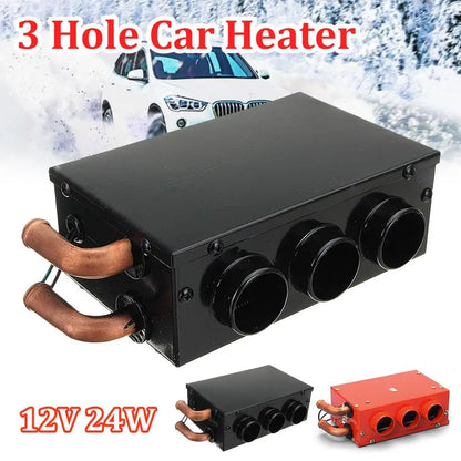 12V 24W Universal Portable Car Heater Auto Van Heating Air Heater Compact Defroster Demister Car Electrical Appliances Red