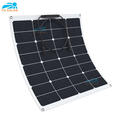 20W - 200W High efficiency SUNPOWER ETFE flexible solar panel  Professional automotive rv yacht solar panels Support for custom